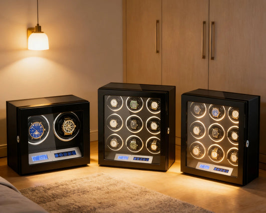 Coffret de haute qualité pour montres avec LED et systhème de sécurité